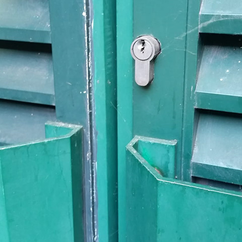 Steel Door Lock Installation